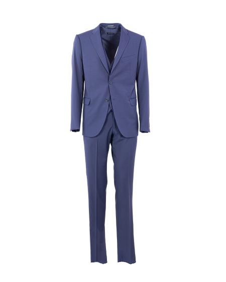 Shop EMPORIO ARMANI  Abito: Emporio Armani abito blu con gilet.
Slim fit.
Due bottoni.
Due spacchi posteriori.
Composizione: 100% lana.
Fabbricato in Bulgaria.. D41YMT 01504-916